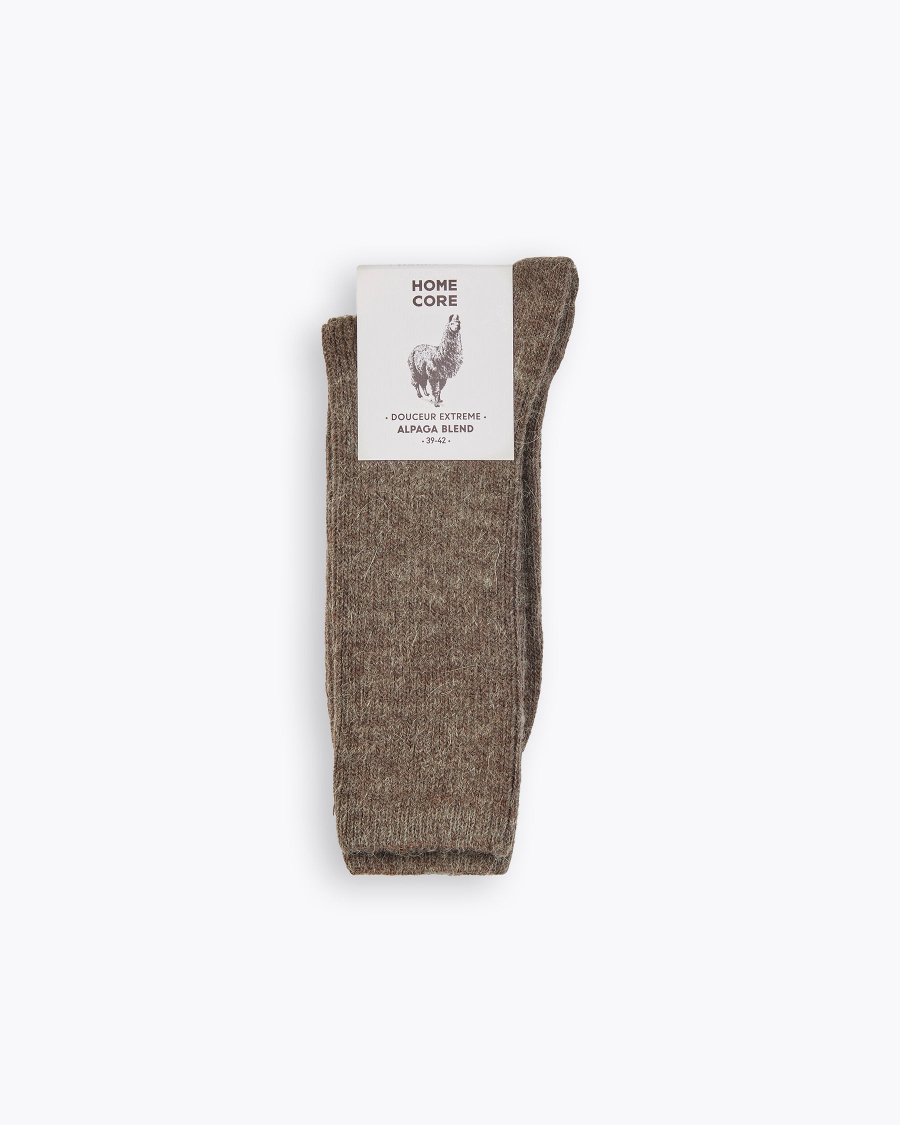 ALPACA BLEND SOCKS - MOUNTAIN CEDAR BROWN