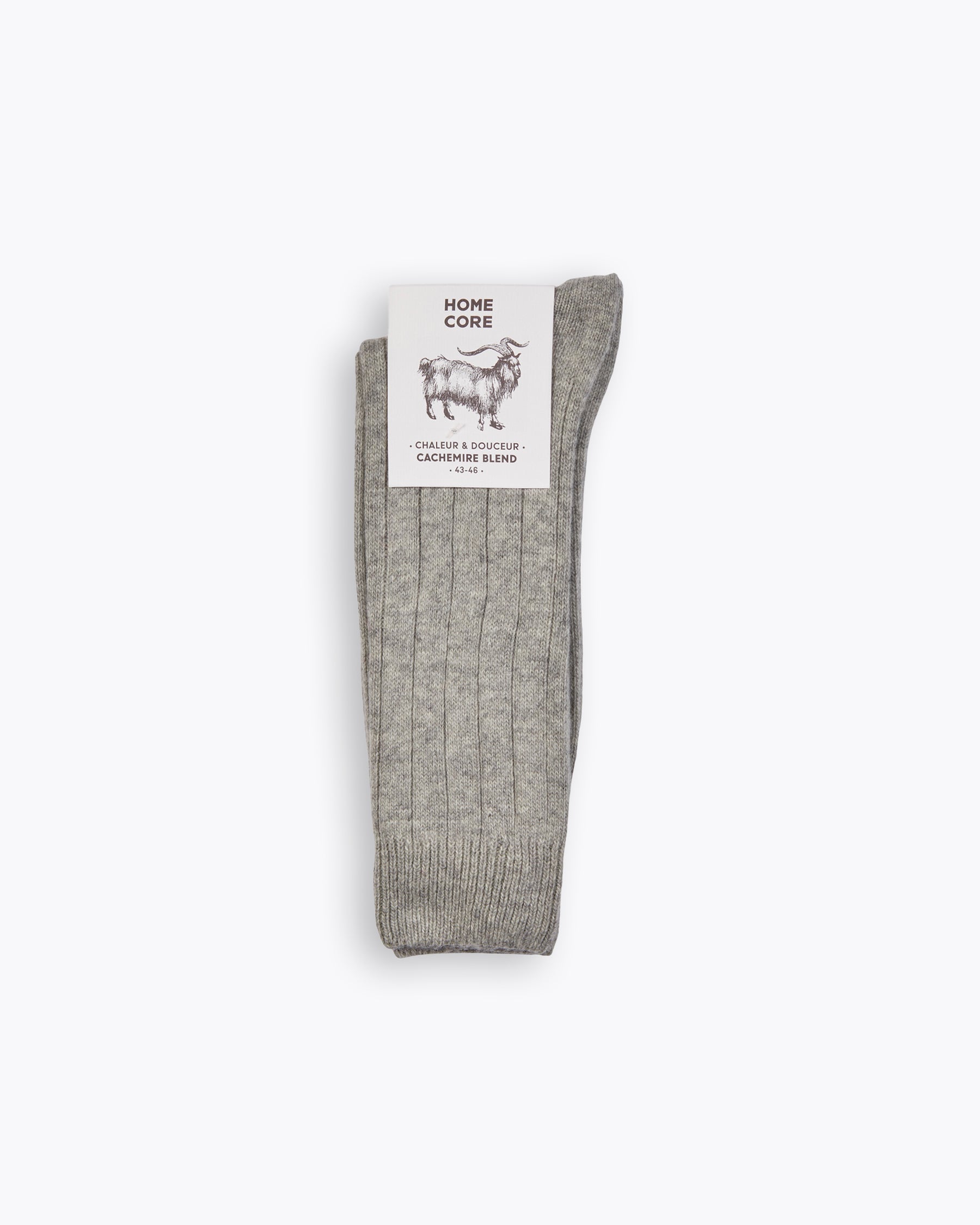 CASHMERE BLEND SOCKS NEUTRALS ASH GREY