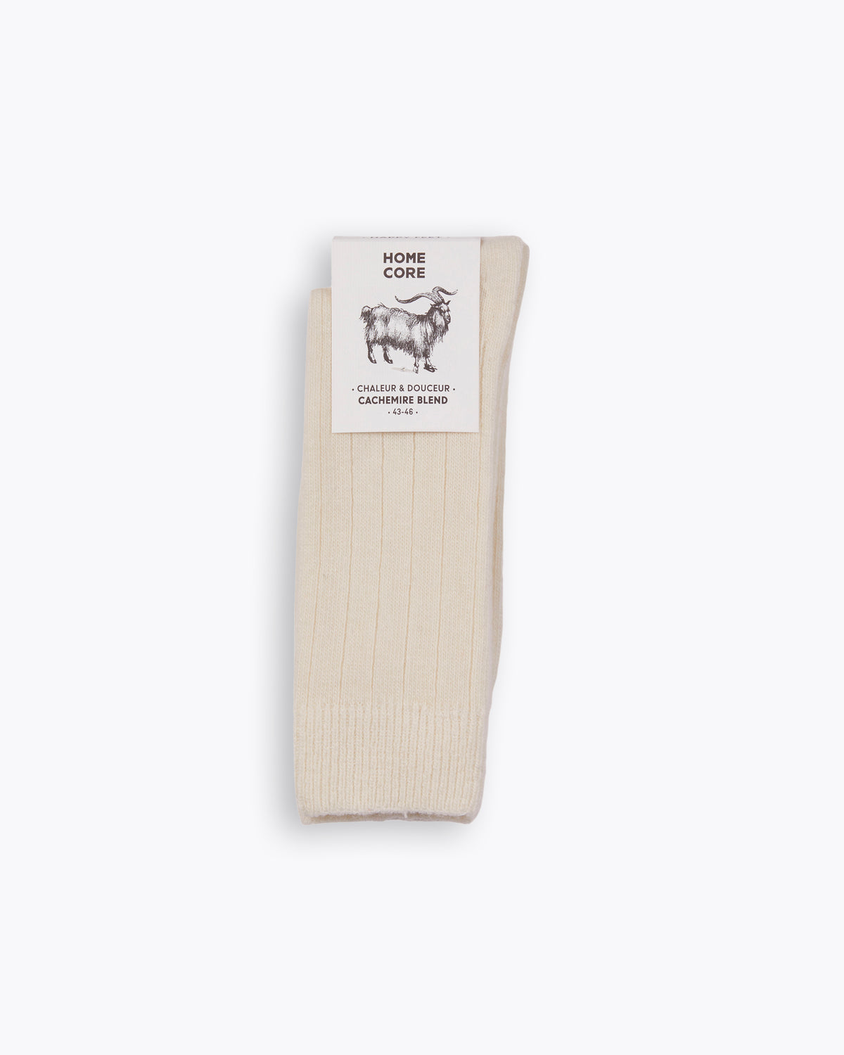 CASHMERE BLEND SOCKS - NEUTRAL CREAM