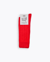 CASHMERE BLEND SOCKS -PRIMARIE RED