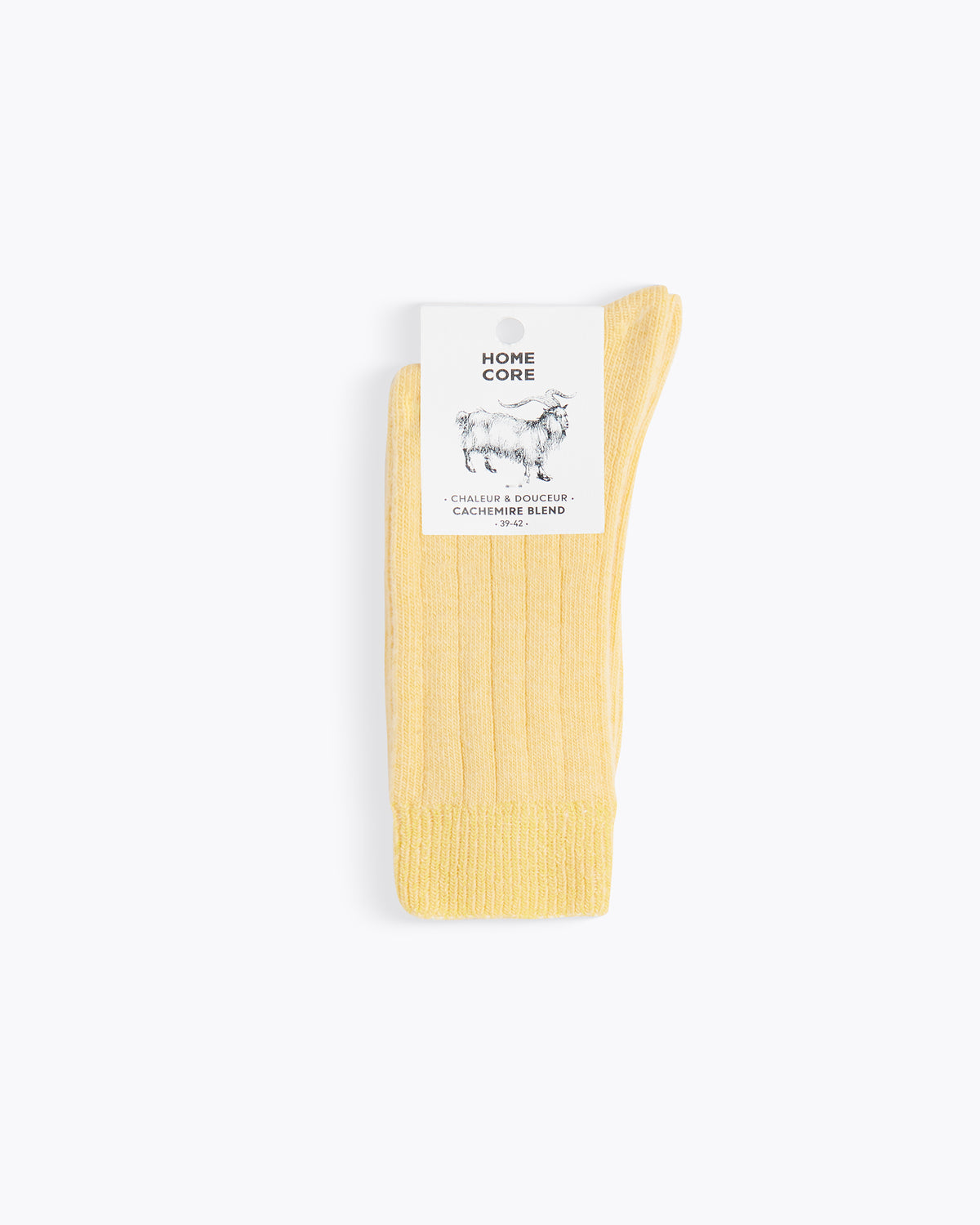 CASHMERE BLEND SOCKS - PASTELS EASTER YELLOW