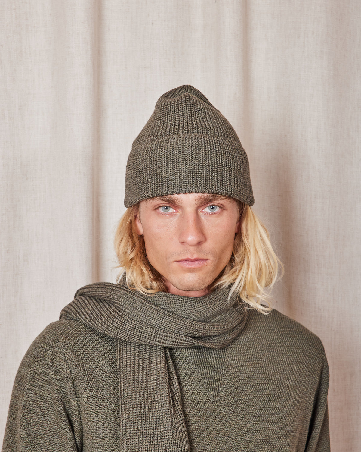 MERINO SCARF KHAKI