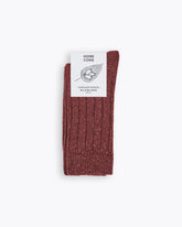 WOOL-SILK SOCKS - ELEMENTS RUST RED