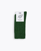 WOOL-SILK SOCKS - EARTH GREEN